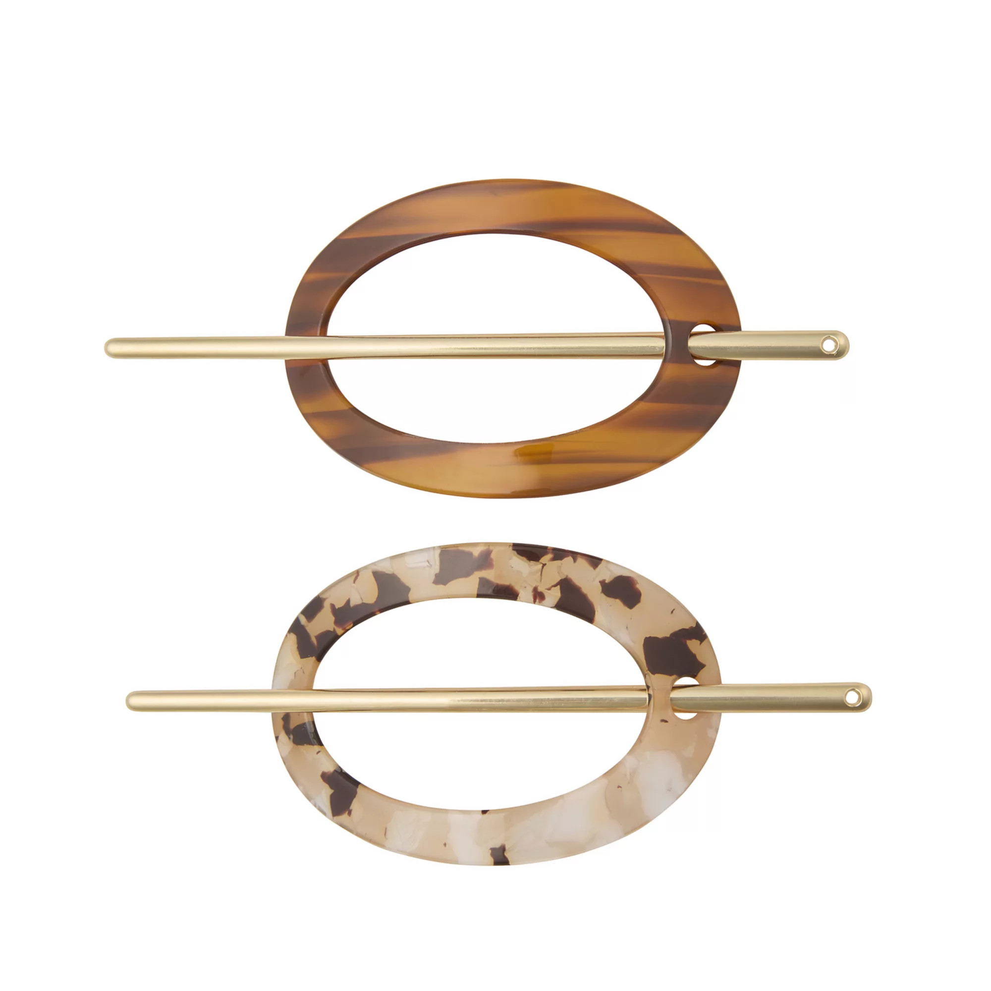 Emberly 2-Pack Oval Bun Holder Hair Pins, Multi | Kohl's