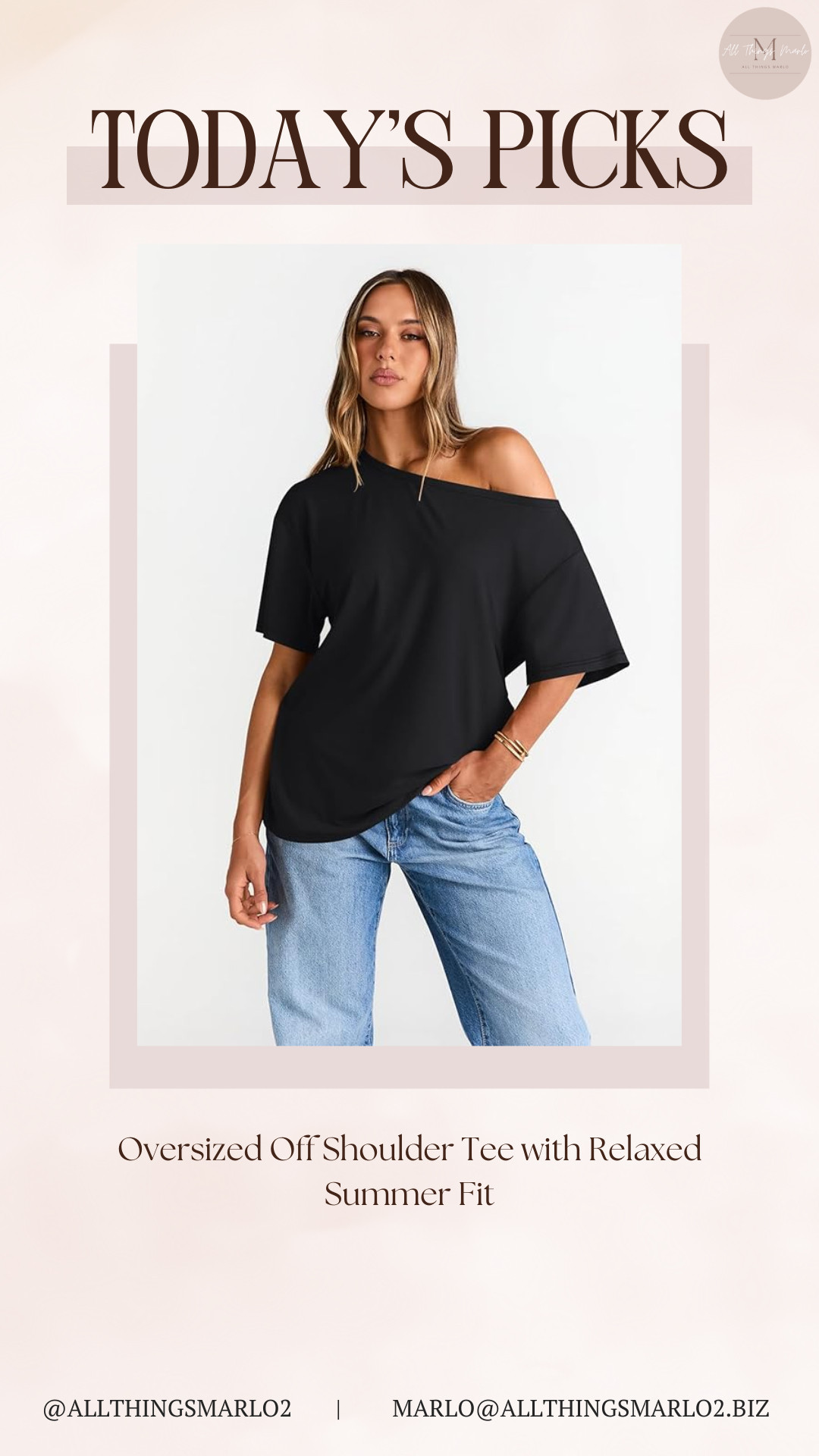 Oversized Off Shoulder Tee with Relaxed Summer Fit 

 #LTKSpringSale #LTKWorkwear #LTKTravel