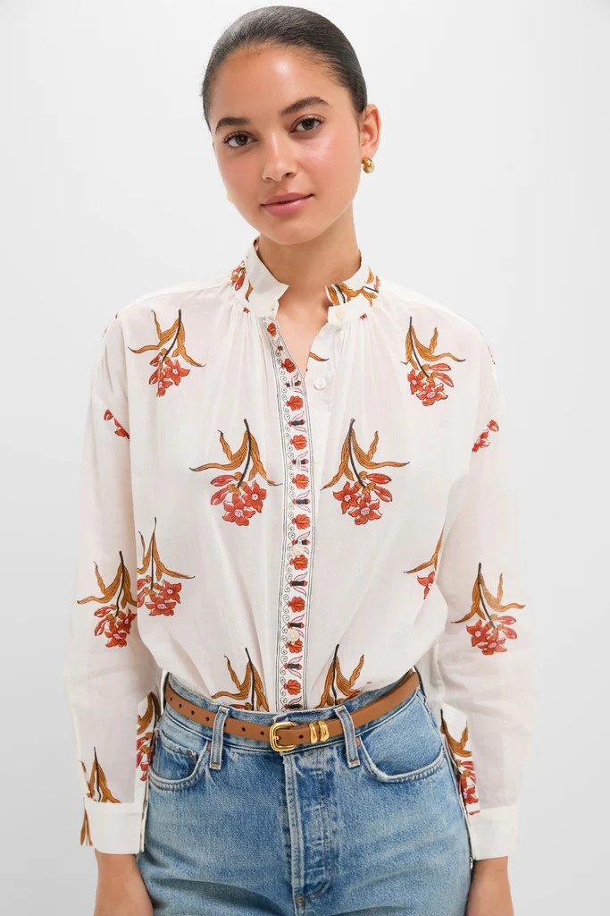Off-White Kiki Persimmon Flower Shirt | Tuckernuck (US)
