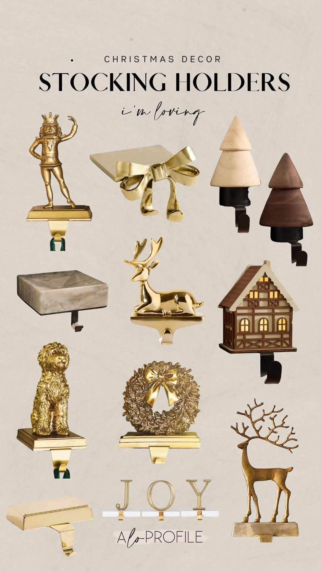 Mantle Accessories: Stocking Holders // Christmas holiday decor, Christmas tree decor, Christmas decor, Christmas decorations, holiday decor ideas, holiday entertaining, holiday home decor, chic Christmas decor, holiday decorations