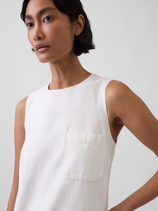 Eyelet Hem Mini Shift Dress | Gap (US)