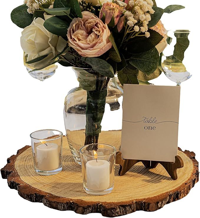 Set of (10) 12-13 inch Wood Slices for centerpieces! Wood Slice centerpieces, Wood Rounds, Tree S... | Amazon (US)