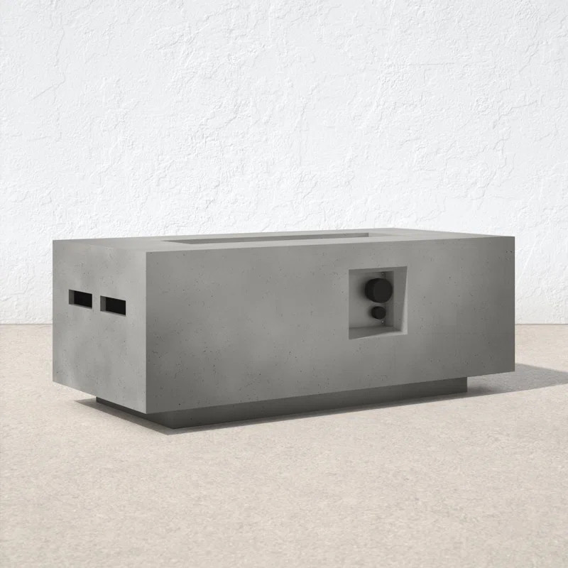 Rashid Concrete Propane Outdoor Fire Pit Table | Wayfair North America