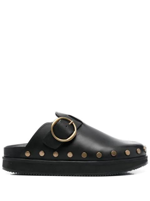 Isabel Marant stud-embellished Leather Mules - Farfetch | Farfetch Global