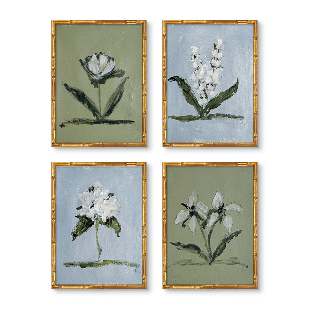 Blue & Green Botanical Set of 4 by Cady Karras Art Prints | Urban Garden Prints