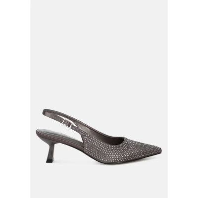 London Rag Womens Amashi Rhinestones Embellished Slingback Sandals 8 | Target