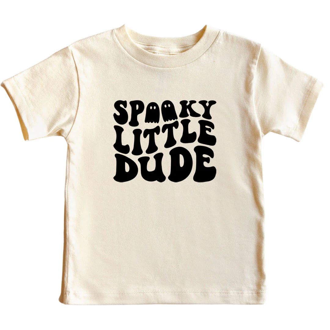 Spooky Little Dude Kids Graphic Tee | Natural | Caden Lane