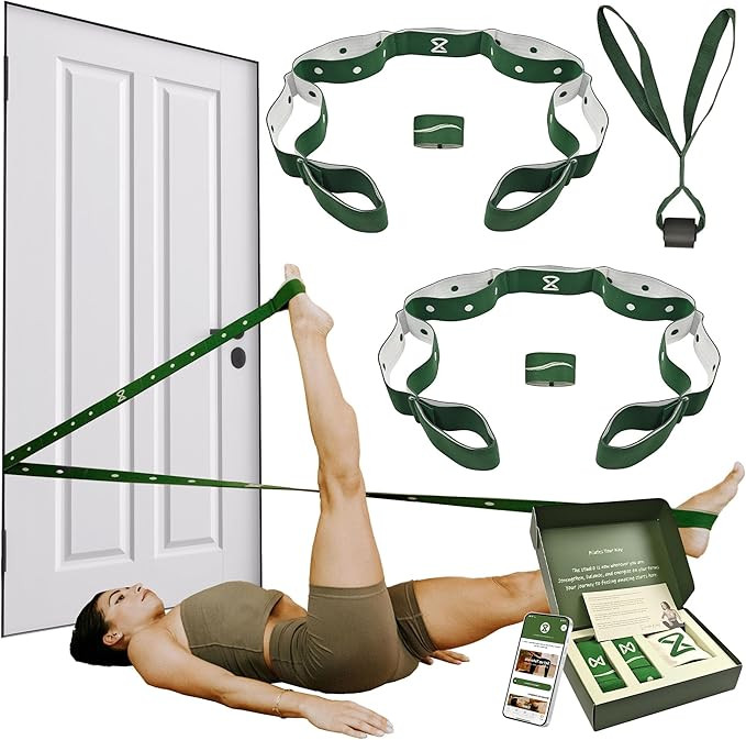 Two8 Bands Pilates in a Box: Stretch Straps with Loops with Door Anchor for Yoga, Pilates Straps ... | Amazon (US)