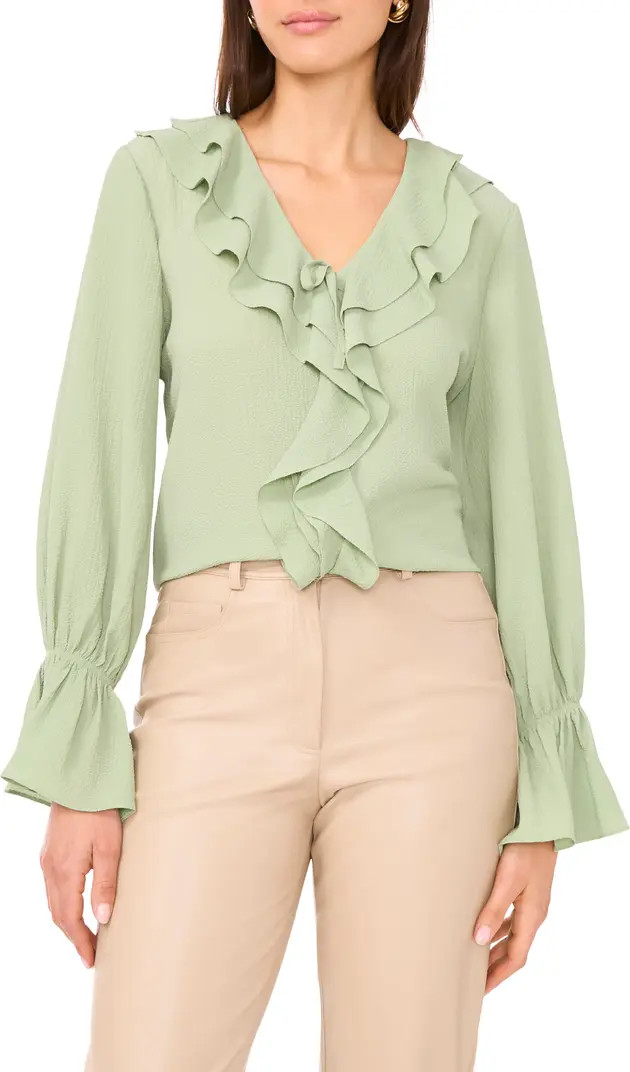 Double Ruffle Bell Sleeve Top | Nordstrom