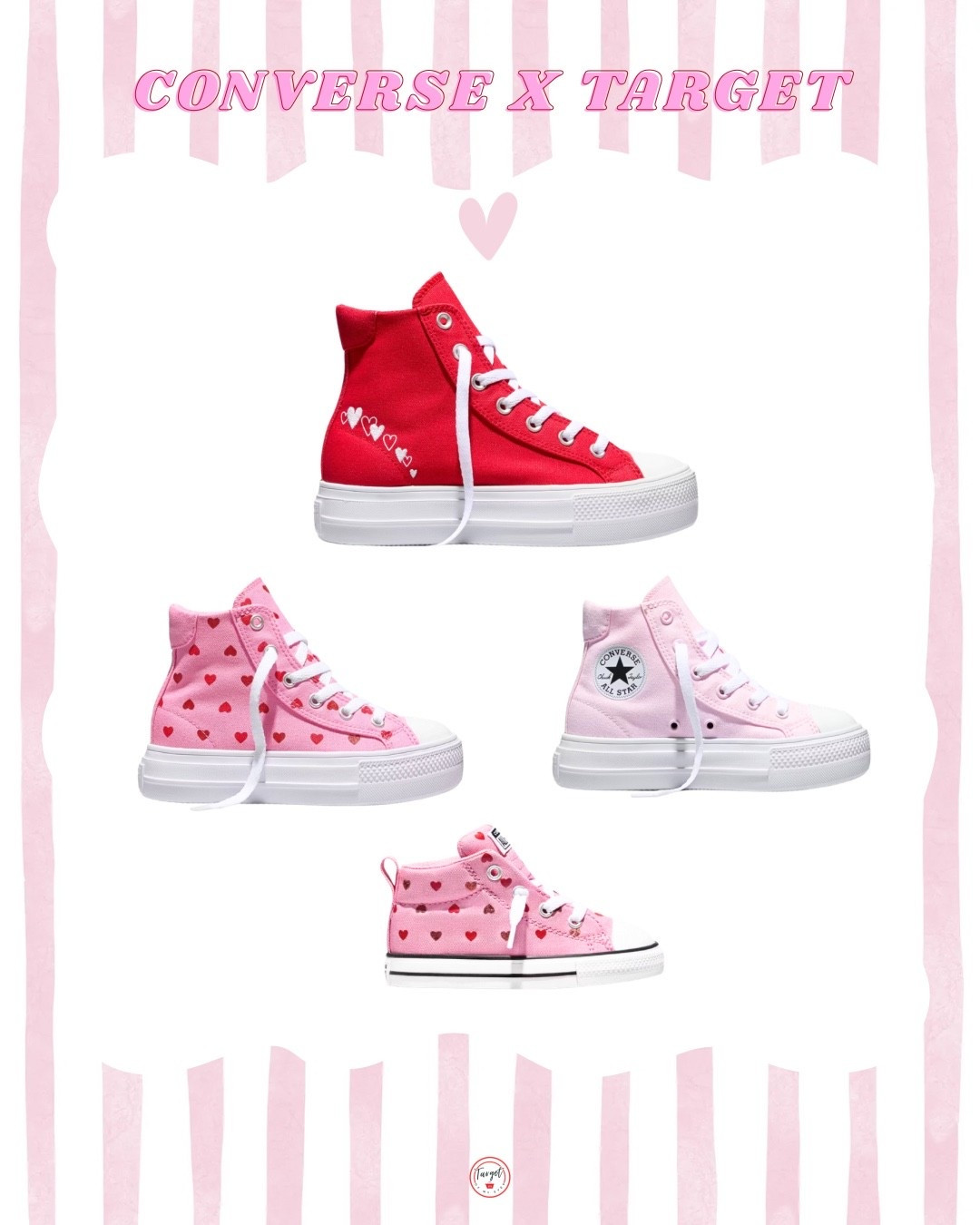 Converse x Target Adukrscabd Kids Platform, mid top, and low top sneakers #conversesneakers #conversekids #converseadults 

#LTKootd #LTKKids