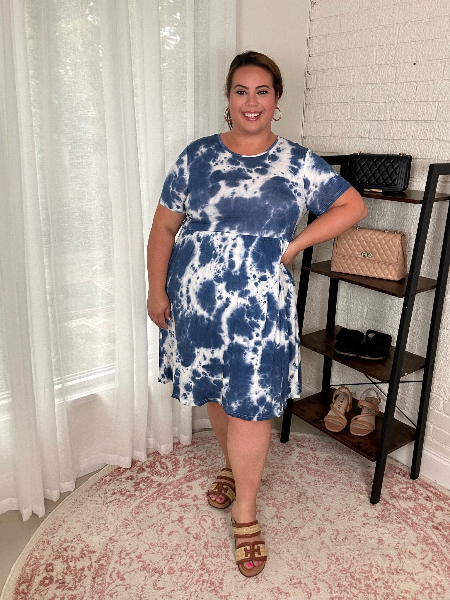 Summer blue and white tie die short dress from Amazon! Wearing my usual 2xl. Lots of colors available. 

#LTKPlusSize #LTKStyleTip