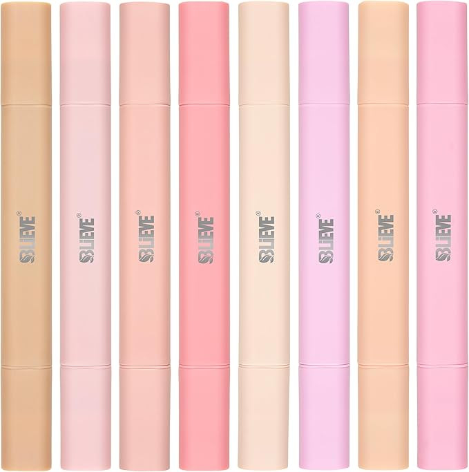 BLIEVE- Aesthetic Bible Highlighters No Bleed Through Assorted Colors, Cute Pink Highlighter Dual... | Amazon (US)