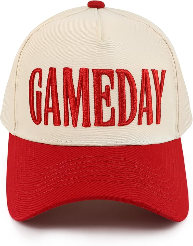 Game Day Hat for Women Men Vintage Embroidered Football Softball Basketball Caps World Soccer Cup... | Amazon (US)