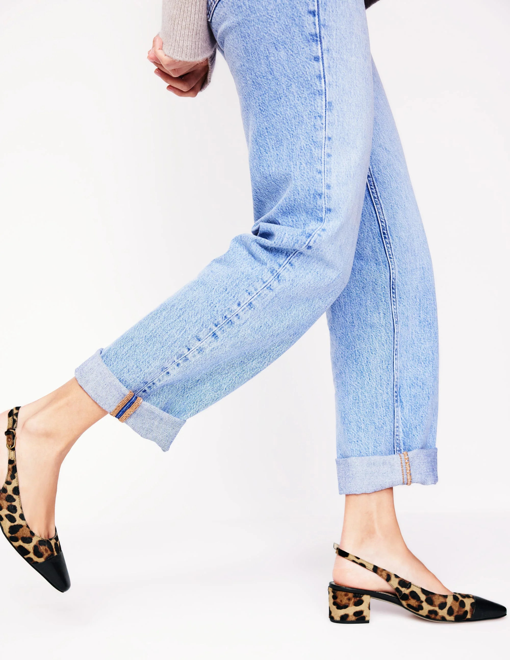 Ailsa Block Heel Slingbacks-Classic Leopard | Boden (US)