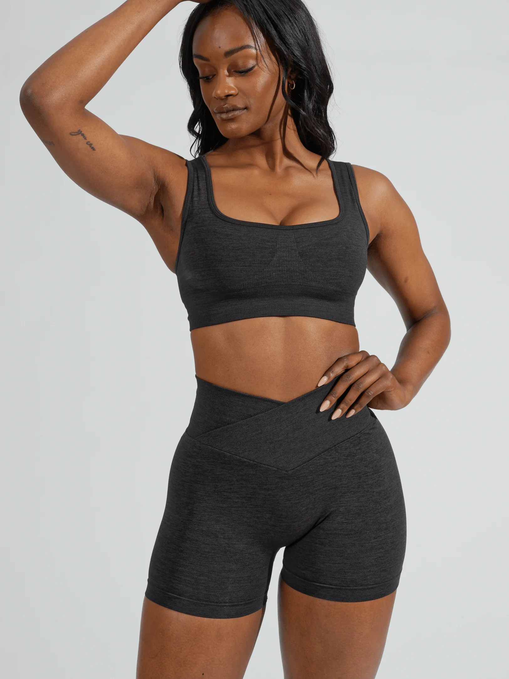 Snatched Seamless Short - Charcoal | Buffbunny