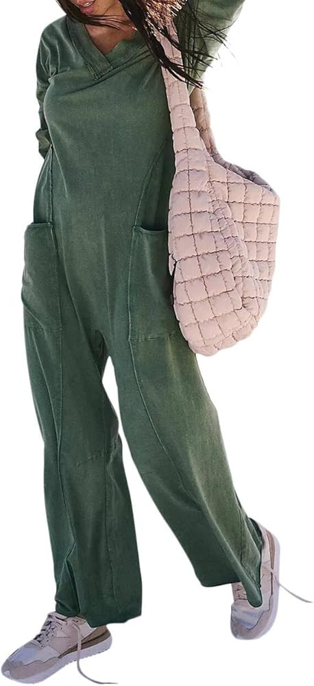 CORECOUTURE Athletic Jumpsuits For Women V-neck Free People Dupes Long Sleeve Hot Running Onesie ... | Amazon (US)