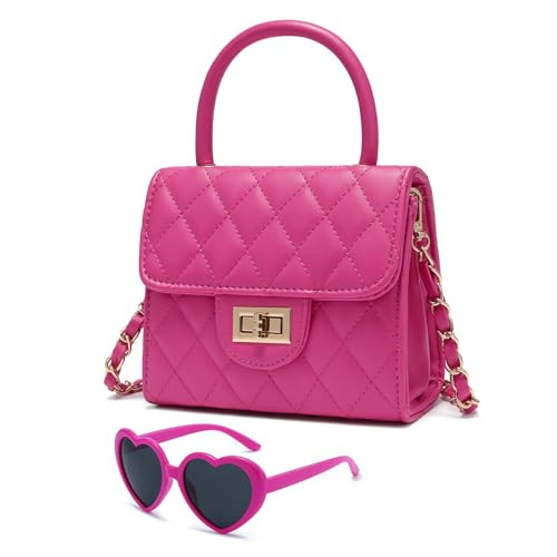 Qiuhome Little Girl Purse Toddler Purse Childrens Purses for Girls (Hot Pink) | Amazon (US)