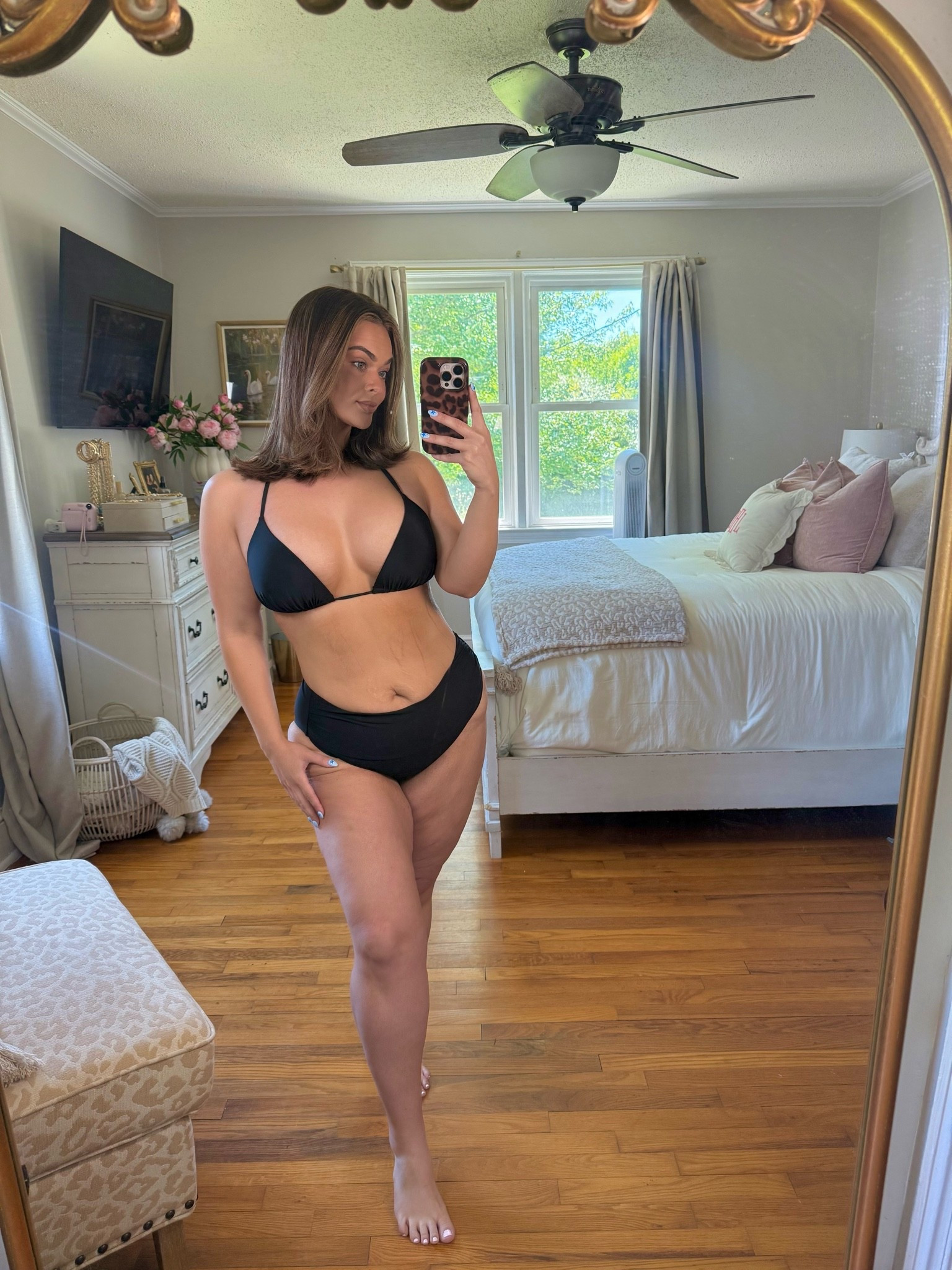 Target swimmie!!! 

The top is padded which I love! Like not removable pads but a thick good quality padding!! 

Wearing a large (True size) in the top and bottom!!