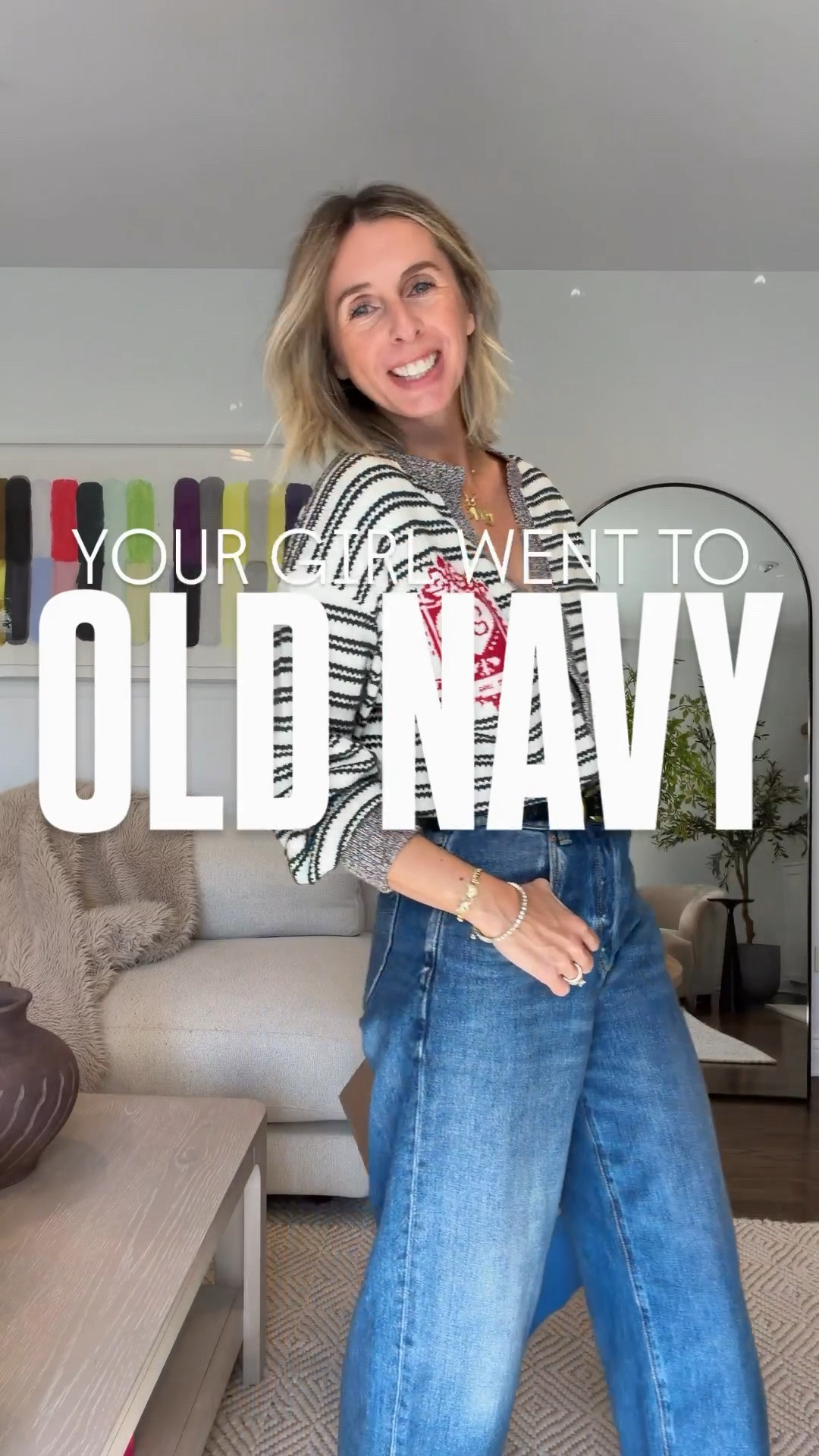 your girl went to old navy…and she did good!! i’ve linked these and pieces i was hoping to find in store. easy, everyday fall looks. 🍂

PLAID SHIRT -xs (runs oversized)
FAIR ISLE SWEATER - large (runs small)
GREY SWEATER - medium
ZEBRA SHERPA - medium
QUILTED SET - small sweatshirt. small joggers. 

and, not old navy but…
STRIPED CARDIGAN WITH RED CREST - xs (runs oversized) 
DARK BLUE JEANS - size 27 (size down)
LIGHTER STRAIGHT LEG JEANS - size 4

▪️▪️▪️▪️▪️▪️▪️▪️▪️▪️▪️▪️▪️

effortless style. fall style. viral demin. best demin. old navy style. fall outfit. fleece. effortless cool. style of 40. style over 50. 
fall sweater. black belt. fair isle sweater.