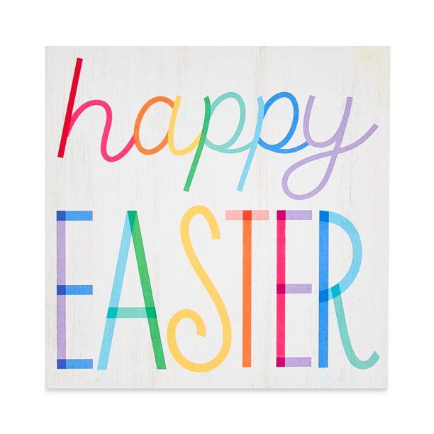 Way To Celebrate Happy Easter Box Sign, 5" x 5" - Walmart.com | Walmart (US)