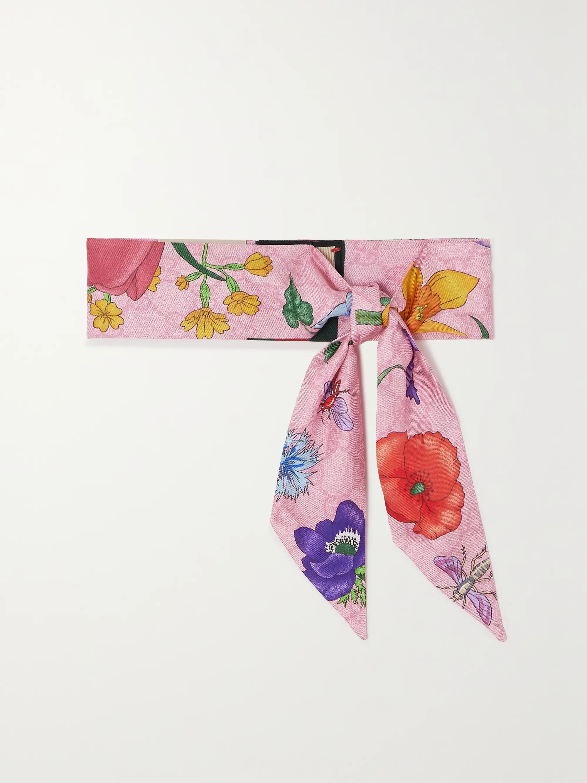 Floral-print silk-twill scarf | NET-A-PORTER (US)