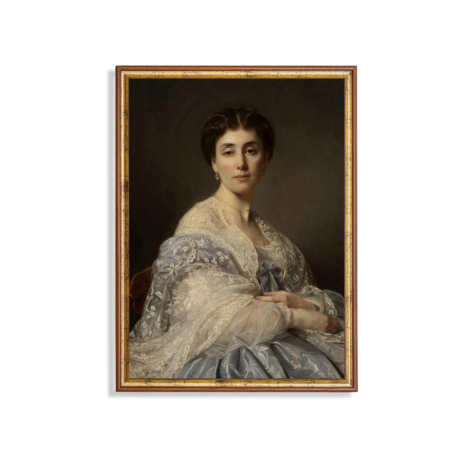 Print and Ship  Vintage Portrait Painting  Antique Woman - Etsy | Etsy (US)