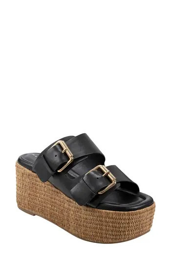 Marc Fisher LTD Palery Platform Slide Sandal in Black at Nordstrom Rack, Size 9 | Nordstrom Rack