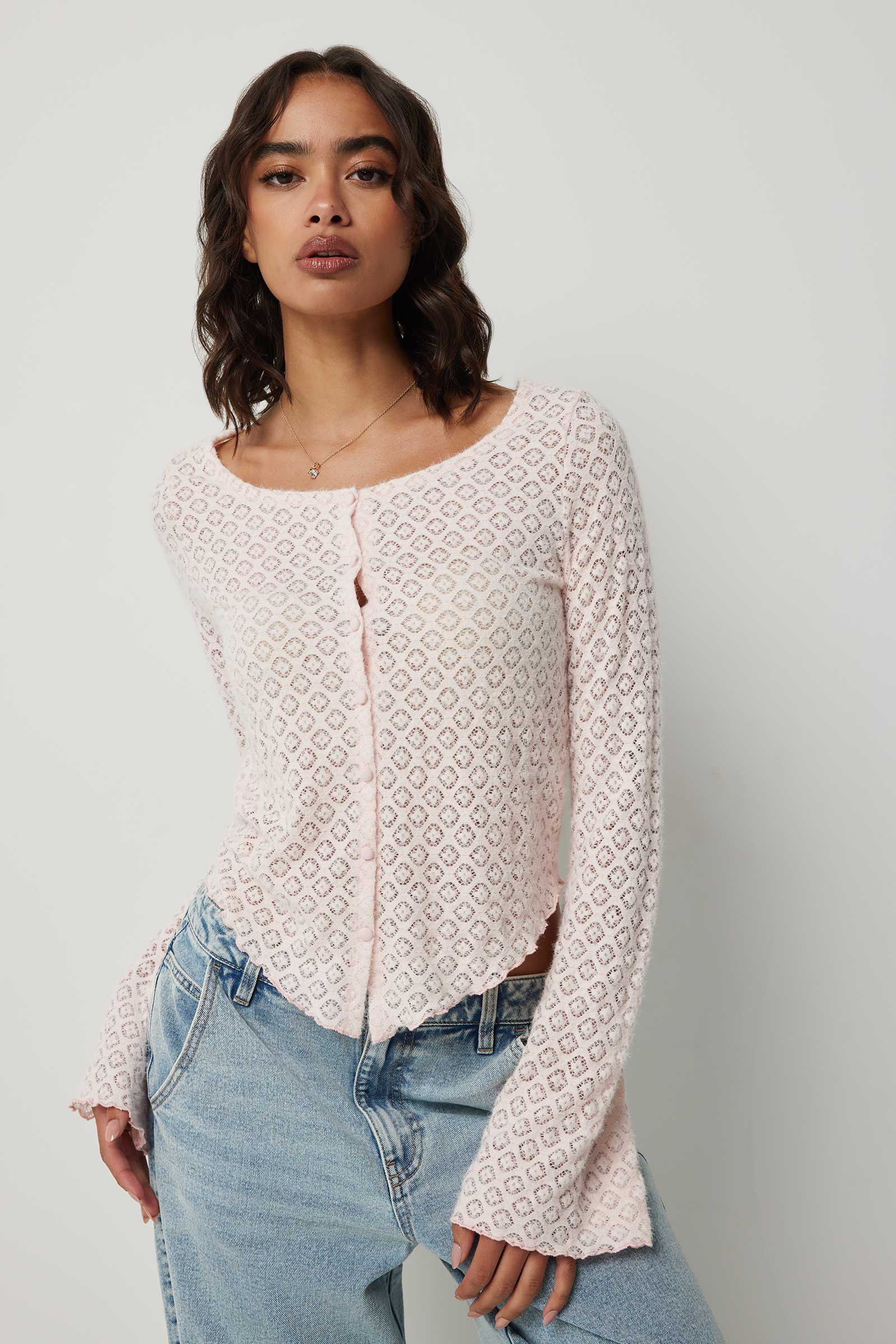 Brushed Lace Cardigan | Ardene