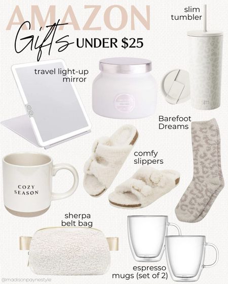 AMAZON GIFT GUIDE 🎁 Gifts for her UNDER $25! 

Gift Guide, Gifts For Her, Gift Giving, Gifting Season, Amazon Gifts, Madison Payne

#LTKGiftGuide #LTKHoliday #LTKSeasonal
