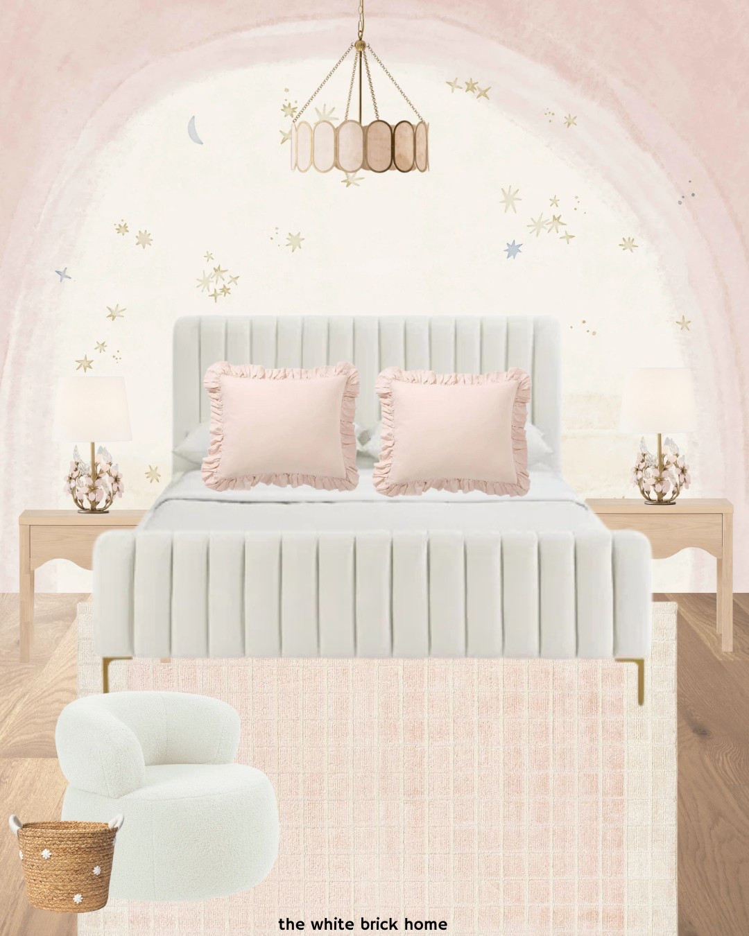 A beautiful way to transition a nursery into a “big kid” bedroom! 

Wall mural - “folk poetry” from nestig 

Girls room, girls bedroom, kids room, kids bedroom, bedroom, pink, pink bedroom, pink bedroom decor, kids room pink, chandelier, girls room lamp, girls room lighting, girls room wallpaper, girls room wall mural, girls room rug, girls room chair, girls room bedding, girls room storage, girls room play chair, girls room ideas, pink girls room, toddler, toddler girl, toddler girl bedroom decor, home design, home decor, bedding, bed, nightstand, kids room Wayfair, Wayfair girls room, pottery barn kids, Amazon, target 

#LTKFamily #LTKKids #LTKHome