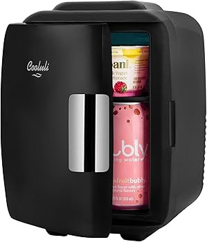 Cooluli Mini Fridge for Bedroom - Car, Office Desk & Dorm Room - Portable 4L/6 Can Electric Plug ... | Amazon (US)