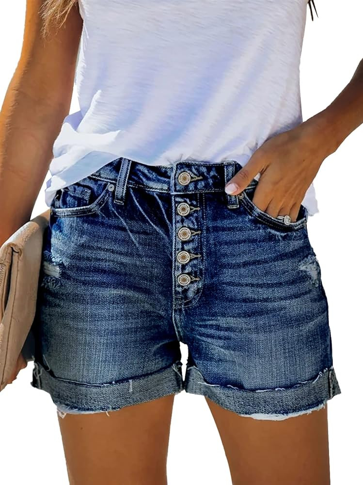SANMM Jean Shorts Womens Summer Stretchy Denim Casual Hot Short Jorts 2026 | Amazon (US)