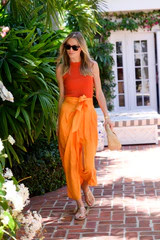 Cartagena Wrap Skirt - Nectarine | Julia Amory