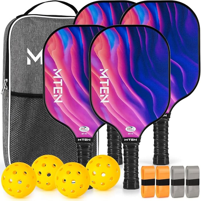 Pickleball Paddles Set of 2 or 4, or Single Paddle \u2013 USAPA Approved Fiberglass Surface Pickl... | Amazon (US)