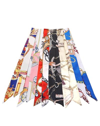JELIEE 6 Pack Scarf Bags for Women Handbag Scarfs Band Narrow Scarf Hair Neck Scarf Neckerchief Scarf Head Wrap Fashion Gifts for Women | Amazon (US)