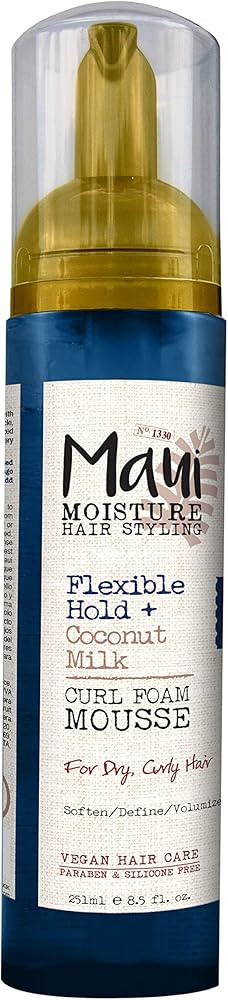 Maui Moisture Flexible Hold + Coconut Milk Curl Foam Mousse, for Curly Hair Styling, No Drying Al... | Amazon (US)