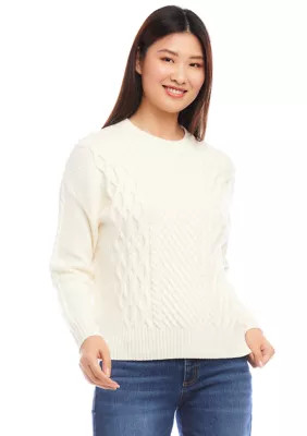 Karen Kane Women's Cable Knit Sweater, Medium | Belk