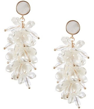Southern Living Borrowed & Blue by Southern Living Flower Cluster Statement Drop Earrings | Dilla... | Dillard's