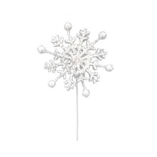 Silver & White Snowflake Pick by Ashland® | Michaels Stores