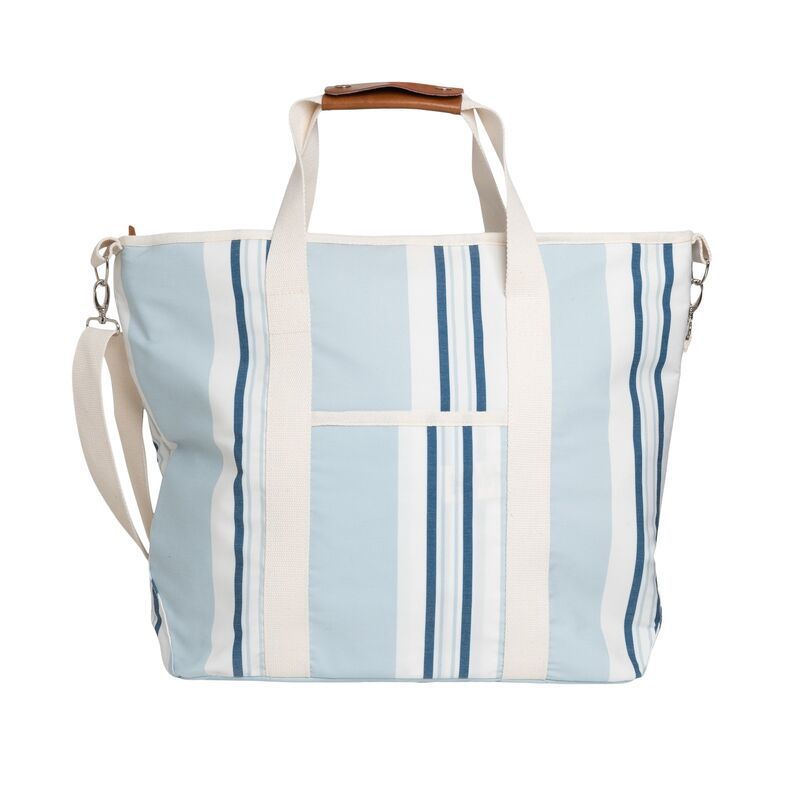 Quincy Cooler Tote Bag, Blue/White Stripe | One Kings Lane