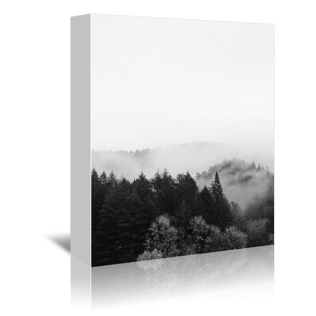 Americanflat Black And White Foggy Nature by Tanya Shumkina Wrapped Canvas | Target