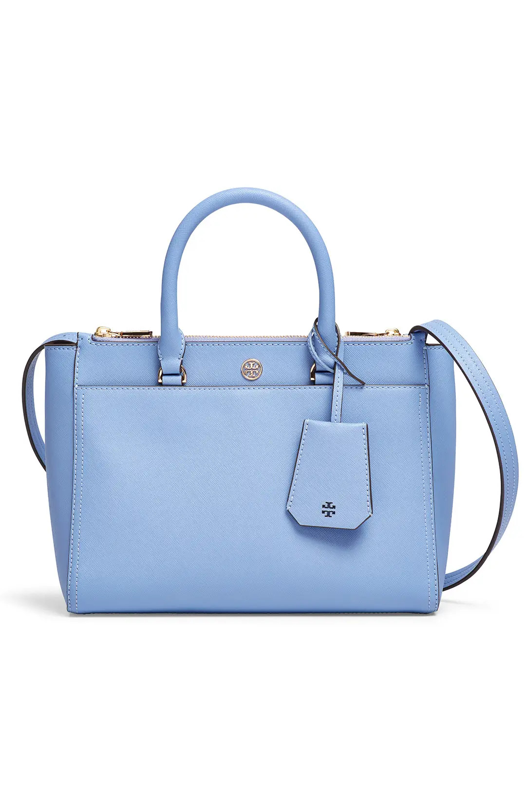 Tory Burch Accessories Blue Robinson Small Tote | Rent The Runway