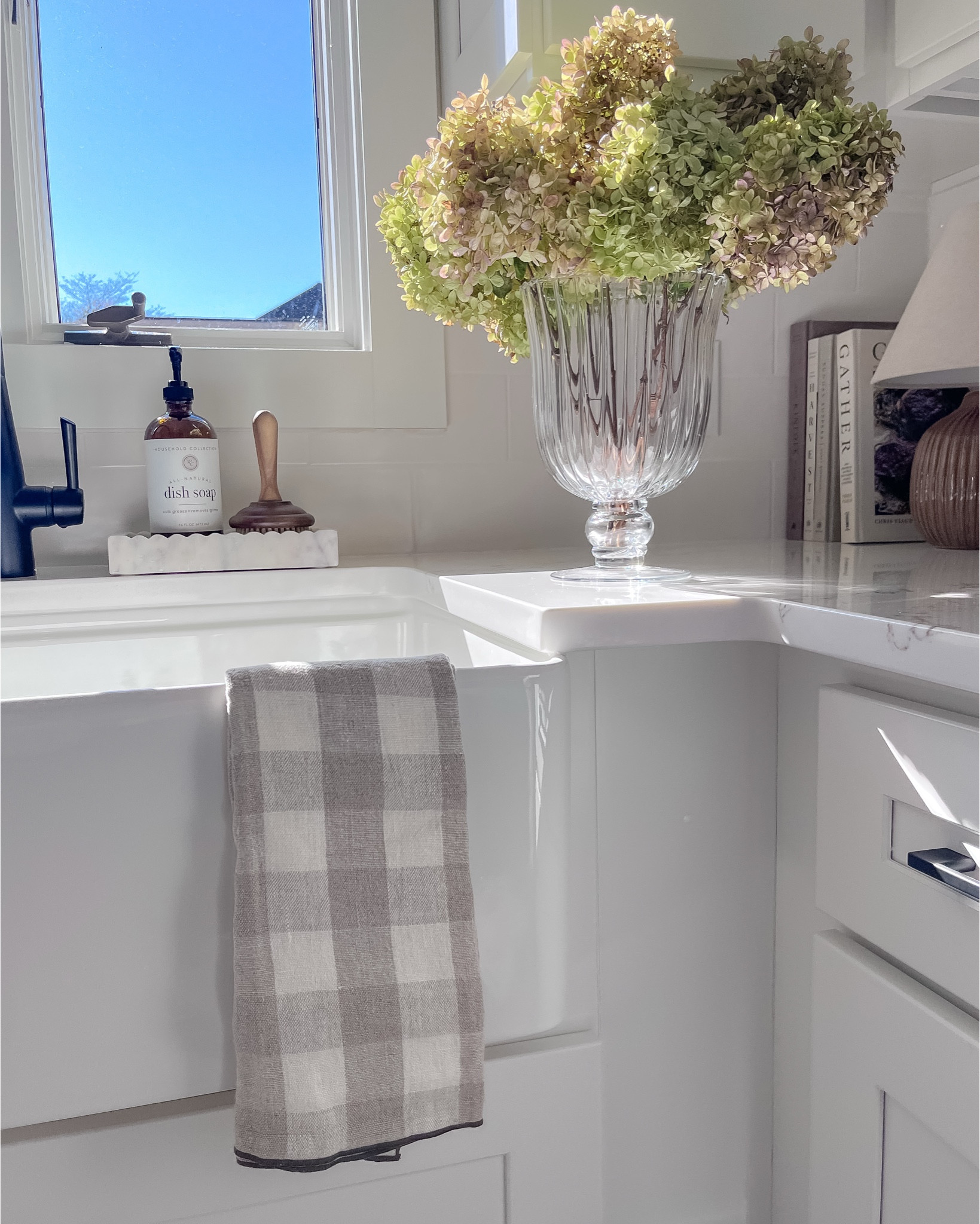 Dried hydrangeas and warm sunlight — a quiet pause before the holidays. 

|Limelights| |Dried Hydrangeas| |Ralph Glass Hurricane| |Golden Hour| |Kitchen|

#LTKHome #LTKU #LTKSeasonal