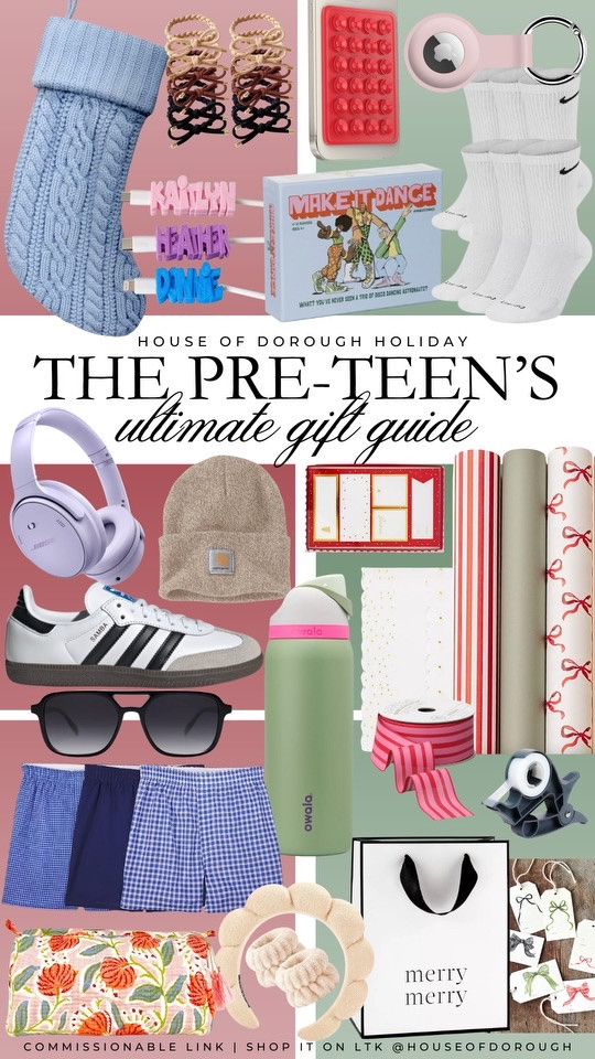 Ultimate gift guide for the pre-teens! 


Gift guide, gift ideas, gifts for preteens, christmas gifts, holiday gifts, holiday season, trendy gifts, headphones, sambas, owala, airtag, sunglassess

#LTKHoliday #LTKSeasonal #LTKGiftGuide