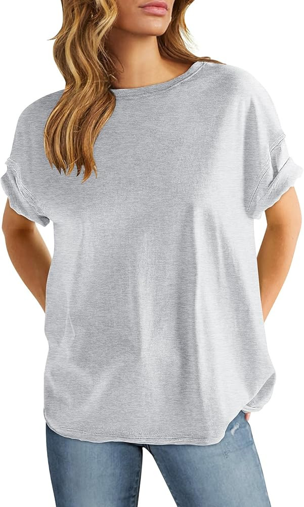 ANRABESS Womens Tops Oversized T Shirts Loose Fit Short Sleeve Crewneck Summer Casual 2025 Trendy... | Amazon (US)