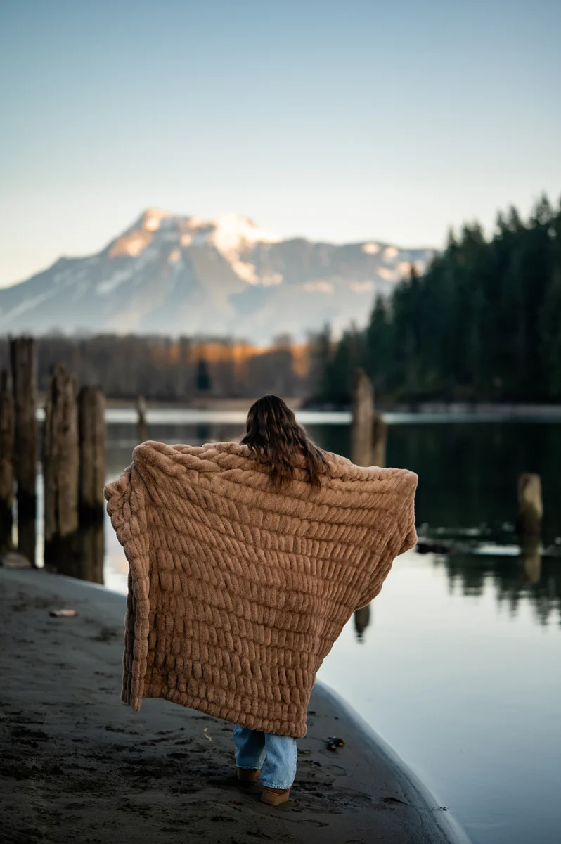 Mushroom Minky Blanket | Sunset Snuggles