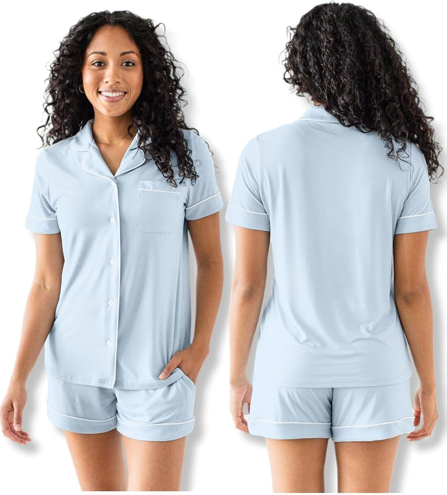 Kindred Bravely Clea Classic Short Sleeve Maternity & Nursing Pajama Set | Amazon (US)
