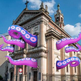 SYNCFUN Multi-Color Halloween Inflatable Giant Octopus Tentacle Made of Polyester (3-Pieces) 3055... | The Home Depot