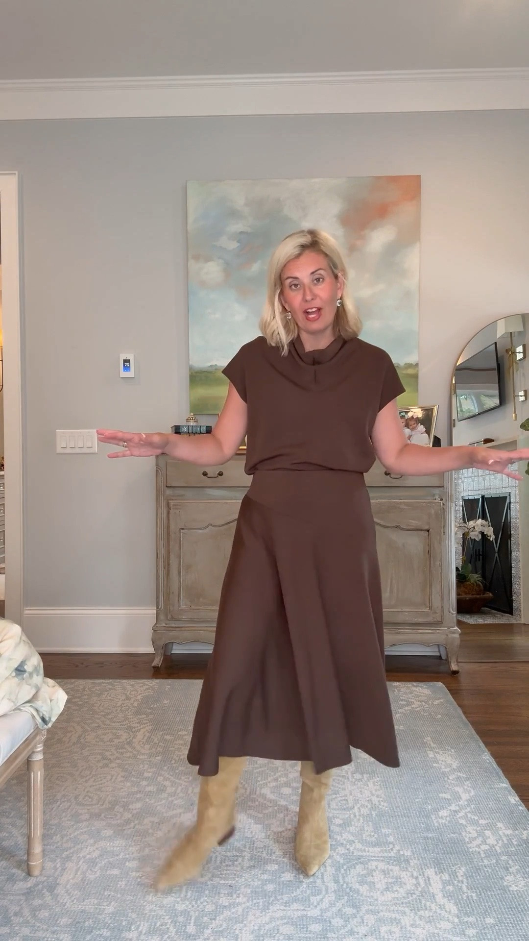 No matter what is on your agenda, Spanx Air Essentials will get you there! We are wearing these fabulous pieces ALL the ways.
True comfort and stylish loungewear that just gets better and better.

*Code - LTK20 for 20% off full-priced styles sitewide in the LTK app

Sizing:
Draped Maxi Dress - xs
Draped Jumpsuit - small petite
Draped Tee - xs
Draped Midi Skirt - small
Crewneck Striped Top - xs
Booty Boost Leggings - small 7/8
Air Essentials Tee - xs
Pleated Wide Leg Pants - small petite

@Spanx  #spanxpartner

#LTKdayinmylife #LTKSeasonal #LTKOver40