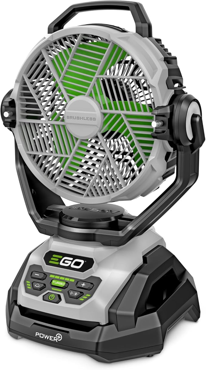 EGO Power+ FN1000 10-Inch 1700CFM 20MPH Oscillating Misting Fan with 6 Speed Modes, 3 Oscillation... | Amazon (US)